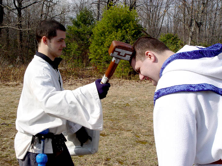 Fr. Morcant teaching Vardemis a lesson